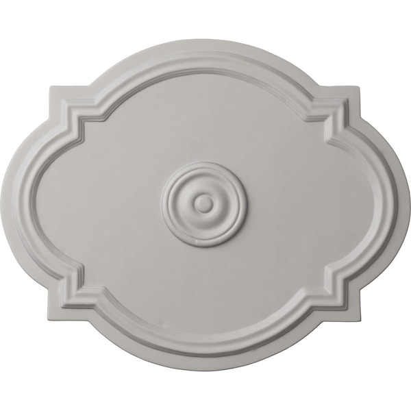 Ekena Millwork Waltz Ceiling Medallion (Fits Canopies up to 4 1/2"), 21 1/4"W x 17 3/8"H x 1"P, Ultra Pure White CM21WAUWF - main
